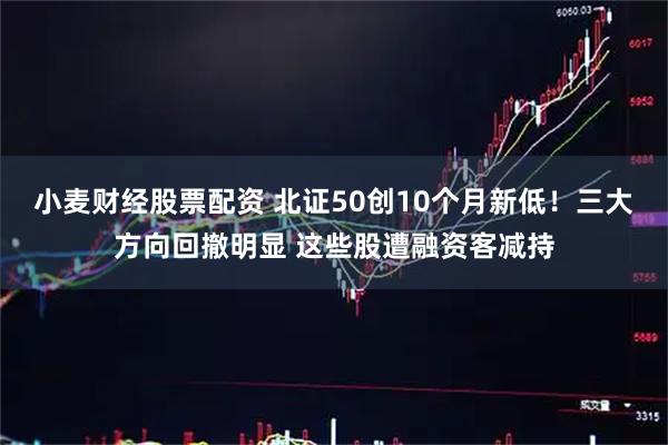 小麦财经股票配资 北证50创10个月新低！三大方向回撤明显 这些股遭融资客减持